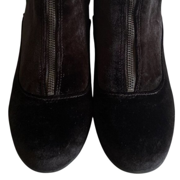 Circus By Sam Edelman Black Velvet Ankle Boots Sz 10 - Picture 10 of 13